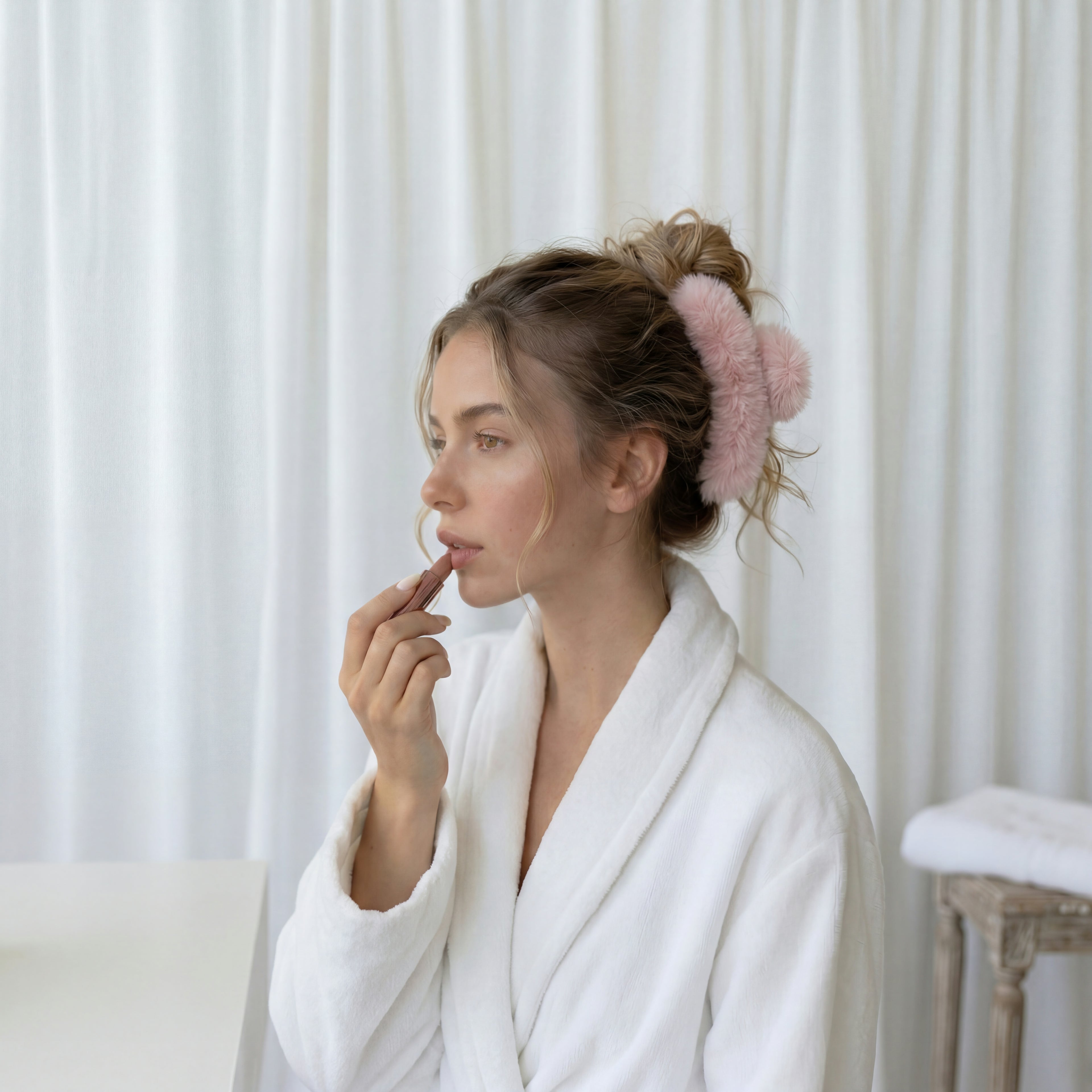 BIG FLOOFY CLIP IN PINK SUGAR